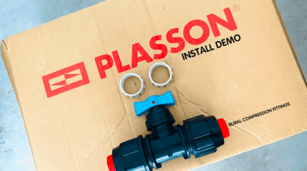 See how to install PLASSON rural poly pipe fittings